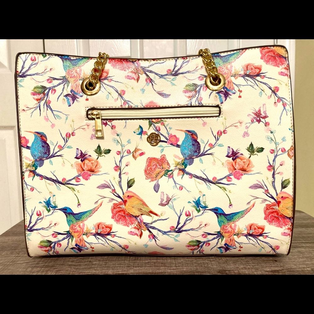 Carlos Santana floral tote